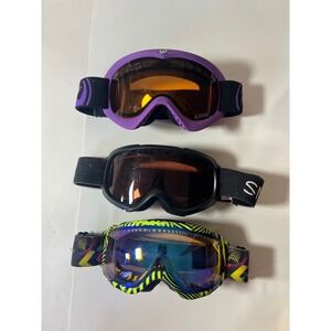 Smith Optics Dragon Snow Goggles Bundle 3 Pairs Purple Black Neon Yellow DXS